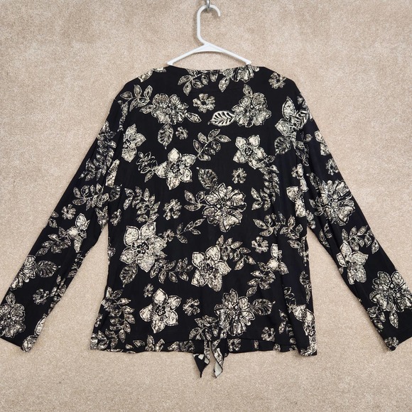 Chico's Travelers Floral Spice Waterfall Haley Jacket Women's Size 3 XL New - Picture 2 of 7